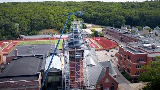 The Slater Memorial Museum s weathervane is removed