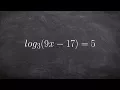 Converting an equation to exponential form