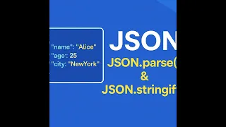 09 Master JSON in JavaScript JSON parse JSON stringify