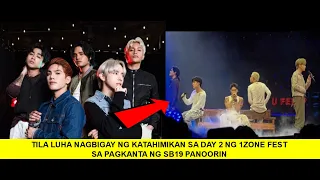 TILA LUHA NAGBIGAY NG KATAHIMIKAN SA DAY 2 NG 1ZONE FESTSA PAGKANTA NG SB19 PANOORIN