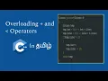 Overloading Binary Operators plus and less than C in Tamil Logic First Tamil