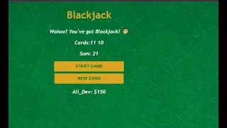 Basic JS project - Blackjack Game