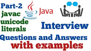 Part-2 Java Interview Questions Javac Unicode literals in Telugu