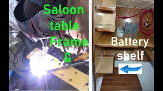 Building my steel sailing yacht Ep.110 Battery shelf & saloon table frame