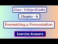 dcode class 5 chapter 6 Question answer decode class 5 computer chapter 6 exercise Answers