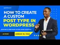 How to Create a Custom Post Type in WordPress Plugin register - post