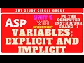 Variables Explicit and Implicit - PG TRB Computer Instructor GradeI ASP