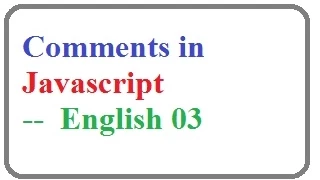 Comments in Java script -