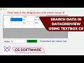 How to Search data in Datagridview using Textbox in C