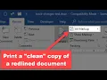 How to show hide and print tracked changes WITHOUT accepting any of the changes