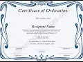 Editable Certificate of Ordination for Pastors