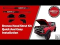 2021+ Bronco MRT No Drill Hood Struts #80K110 - Video 3 of 3
