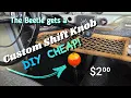 2 Custom Upgrade Simple easy cheap DIY Making a custom shift knob for the beetle from a pool ball