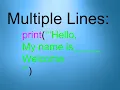 How to print out multiple lines in Python