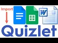 How to Import Words and Definitions to Quizlet