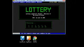 MICROSOFT QUICK BASIC QB EXE Vintage Lottery program from 1997