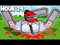 Lagu I Survived 24 Hours as CHAINSAW MAN in Minecraft