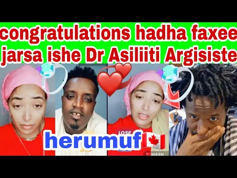 Download MP3 #congratulations hadha faxee Rabbin si hagargaru Jarsa ishe Dr Asiliiti Argisiste miskina koo 🇨🇦🎊🎊❤️