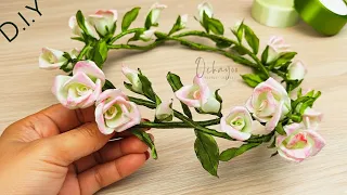 diy ribbon roses make your own flower crown with satin ribbon easy and cheap
