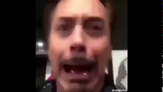 tony stark screaming loud alarm scream lol