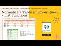 List Functions in Power Query - List Transform List Split List Combine and List RemoveNulls
