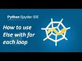 Python Tutorial for Beginners For Else in Python How to use Else with for loop