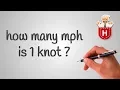 how many mph is 1 knot