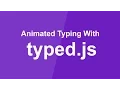Animated Typing with Typed js - Simple jQuery Plugin Tutorial