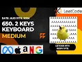650 2 Keys Keyboard Prime Factorisation Leetcode Daily Challenge JAVA Dry Run