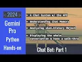 Gemini Pro Python Hand-on Tutorial Prompt Engineering Chatbot w Chat Memory - 2024