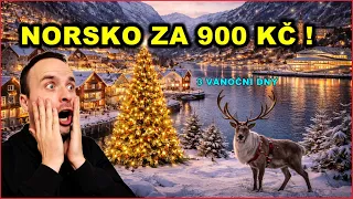 VÁNOCE v NORSKU za 900 KČ! - VÝLET do MRAZIVÉHO KRÁLOVSTVÍ ❄️❄︎⋆꙳•❅*