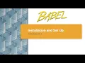 Babel Crash Course Introduction Babel Tutorial Installation Babel CLI Webpack
