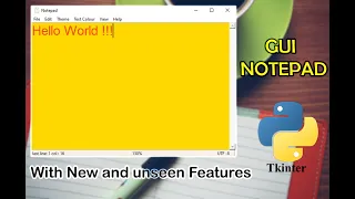 GUI Notepad using python tkinter notepad Project Maker