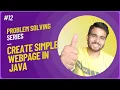 Create Webpage using Java Create Dynamic Web Page Using Java JSP Servlet Tomcat