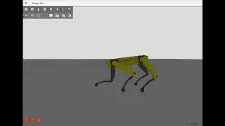 Quadruped robot walking on the ground plane