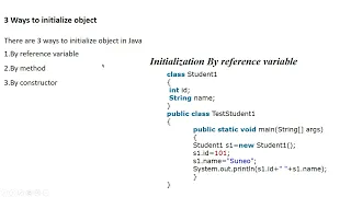 Java Tu-20 Different ways to Create Object Initialization of Object by reference variable