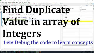 How to find duplicate element in an array in java