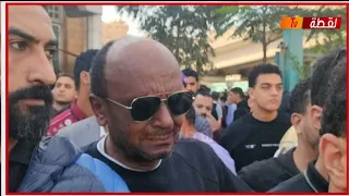 نجوم الكرة ينهارون في جنازة محمد صبري نجم الزمالك السابق 