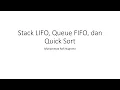 Implementasi Stack LIFO Queue FIFO dan Quick Sort dalam Java Tugas Praktik Struktur Data