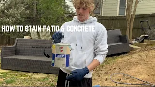 How to stain patio and concrete Sherwin Williams Product