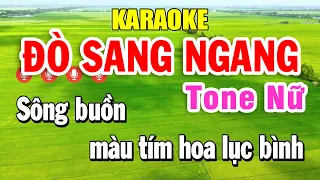 Karaoke Đò Sang Ngang Tone Nữ ( Gm ) Nhạc Sống | Trọng Hiếu Beat