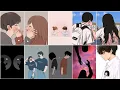 Couples Matching DP Photo Half matching couple dp Cartoon Couple