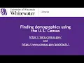 Finding demographics using the U.S. Census