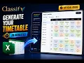 Classify AI Timetable Builder Guide Part 1 Getting Started