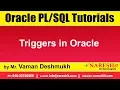 Oracle Tutorials Triggers in Oracle by Mr Vaman Deshmukh