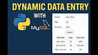 Dynamic Data Entry Form with Python MySQL Tkinter GUI Tutorial