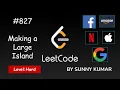 Making a Large Island Google Interview Question Disjoint Set Union 827 LeetCode Day 01