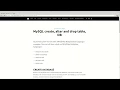 mysql create alter and drop table db
