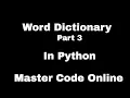 Tutorial 5 Word Dictionary Part 3