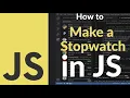 How to Make a Stopwatch Using JavaScript DOM Methods Start Stop Reset Timer Functions Explained